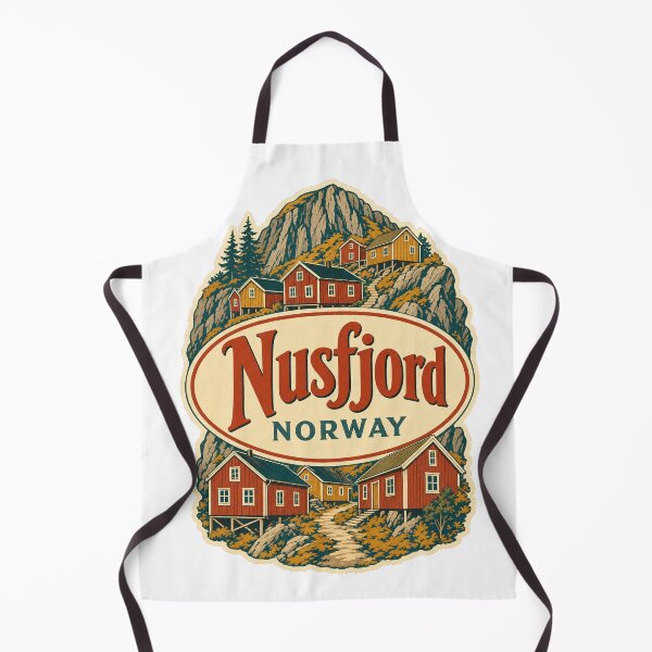 Item preview, Nusfjord Retro Travel Emblem - Norway Vintage Souvenir designed and sold by VisualArtsOasis.