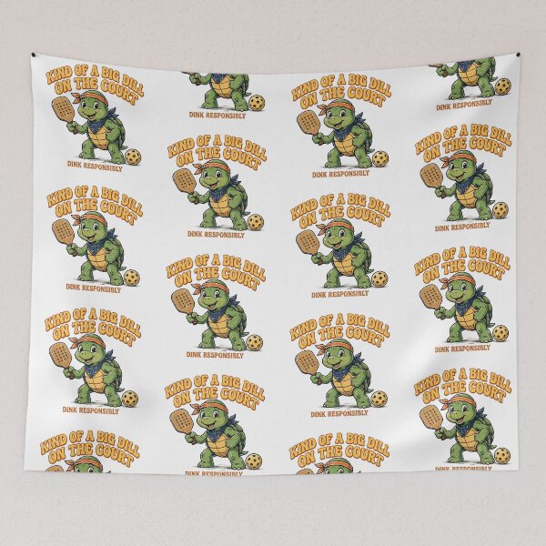 Item preview, Kind Of A Big Dill On The Court Funny Pickleball Turtle Dink Responsibly designed and sold by Yellowriversss.