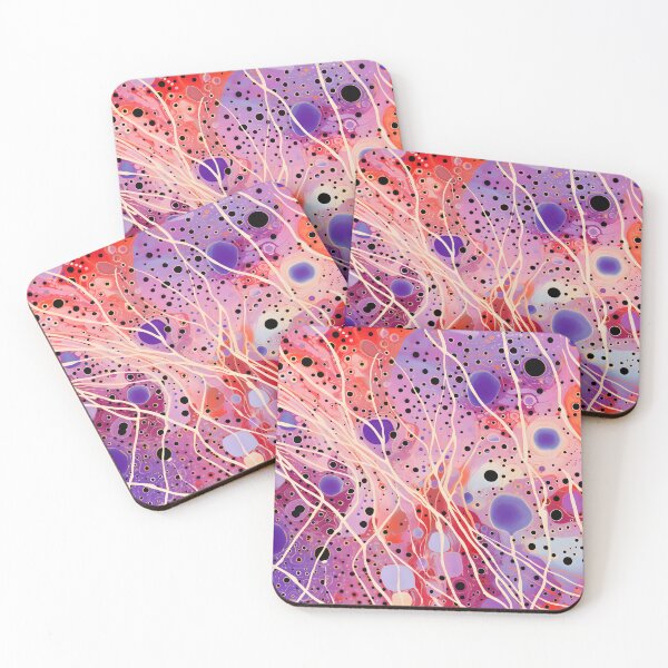 Item preview, Crimson Lavender Organic Abstract Pattern with Ivory Flow designed and sold by GrinGalore.