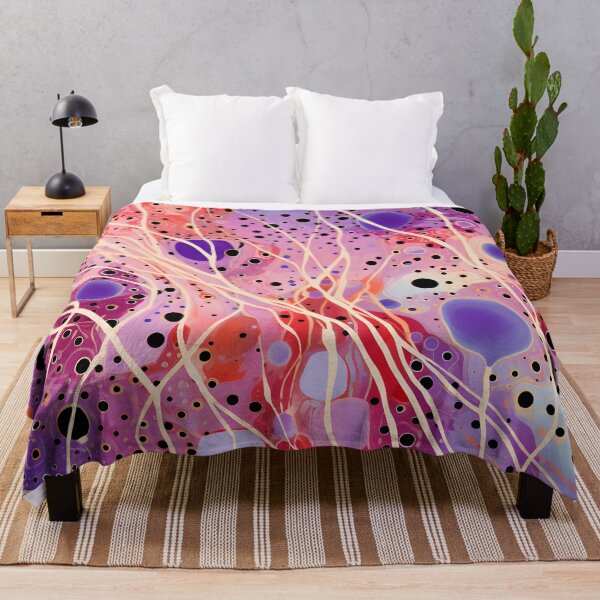 Item preview, Crimson Lavender Organic Abstract Pattern with Ivory Flow designed and sold by GrinGalore.