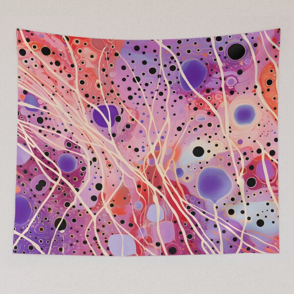 Item preview, Crimson Lavender Organic Abstract Pattern with Ivory Flow designed and sold by GrinGalore.