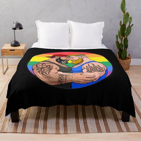 Item preview, Gay Bear Love | Tattooed Gay Bear Couple Illustration designed and sold by BrokenLabel.