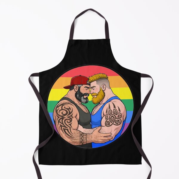 Item preview, Gay Bear Love | Tattooed Gay Bear Couple Illustration designed and sold by BrokenLabel.