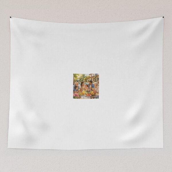 Item preview, Family Together by the Pool – Heartwarming Summer Family Watercolor designed and sold by NestDesigns01.
