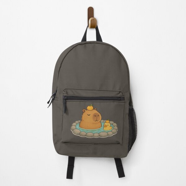 Item preview, Cute Capybara Onsen with Yuzu - Kawaii Hot Spring Duck designed and sold by Knacky Print.