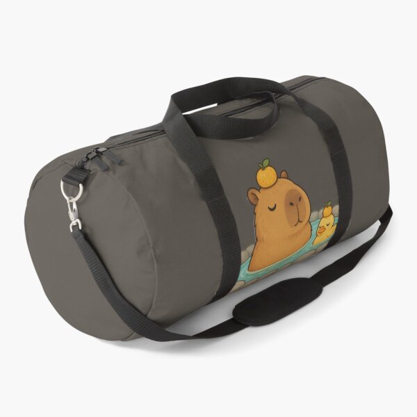 Item preview, Cute Capybara Onsen with Yuzu - Kawaii Hot Spring Duck designed and sold by Knacky Print.