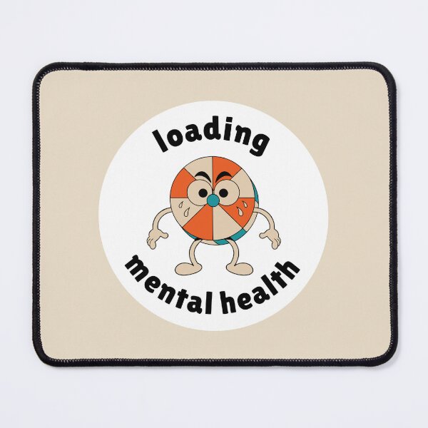 Item preview, Loading Mental Health Retro Spinning Wheel Mascot designed and sold by SlapHappyStudio.