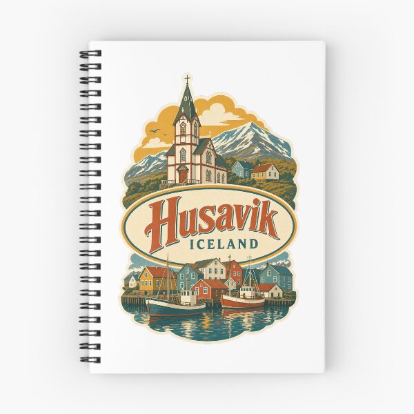 Item preview, Husavik Iceland Travel Souvenir - Retro Oval Label designed and sold by VisualArtsOasis.