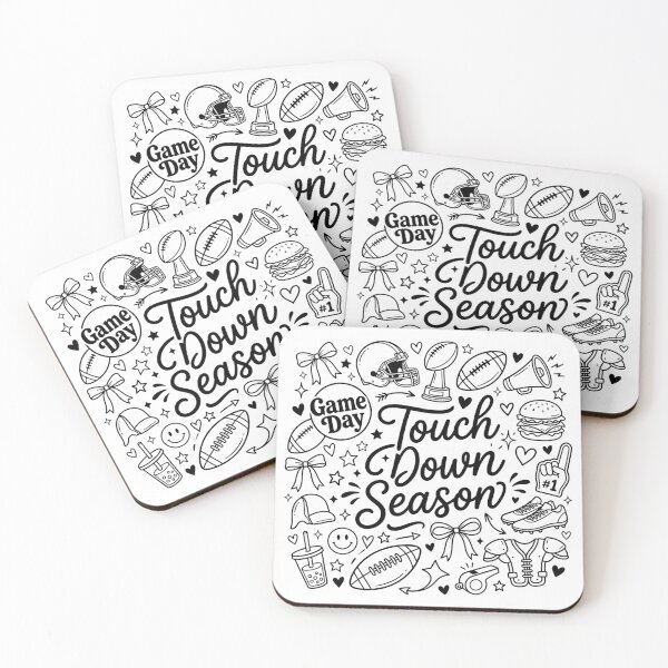 Item preview, Touchdown Season Football Doodle Art Game Day Cute Sports Fan Aesthetic Fall Illustration designed and sold by raedattia.