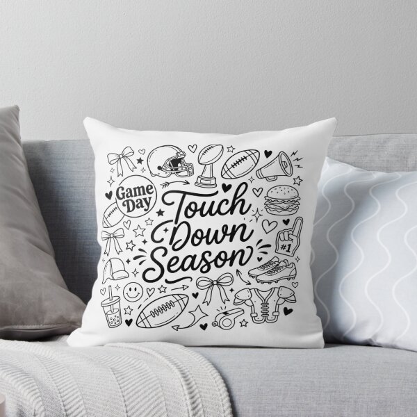 Item preview, Touchdown Season Football Doodle Art Game Day Cute Sports Fan Aesthetic Fall Illustration designed and sold by raedattia.