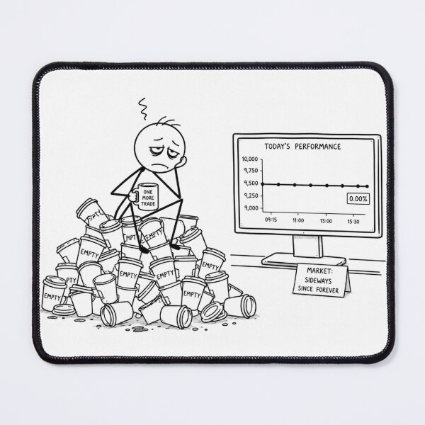 Item preview, Stick Figure Trader Caffeinated in a Ranging Market - Funny Stock Market & Forex Art designed and sold by Ink Matrix.