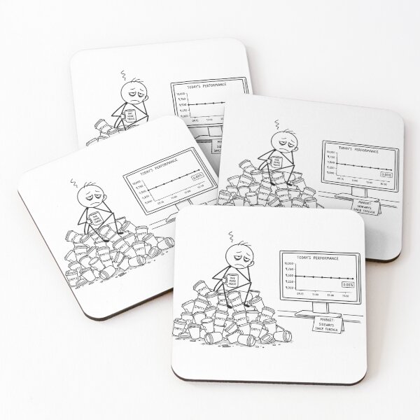 Item preview, Stick Figure Trader Caffeinated in a Ranging Market - Funny Stock Market & Forex Art designed and sold by Ink Matrix.
