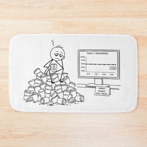 Item preview, Stick Figure Trader Caffeinated in a Ranging Market - Funny Stock Market & Forex Art designed and sold by Ink Matrix.