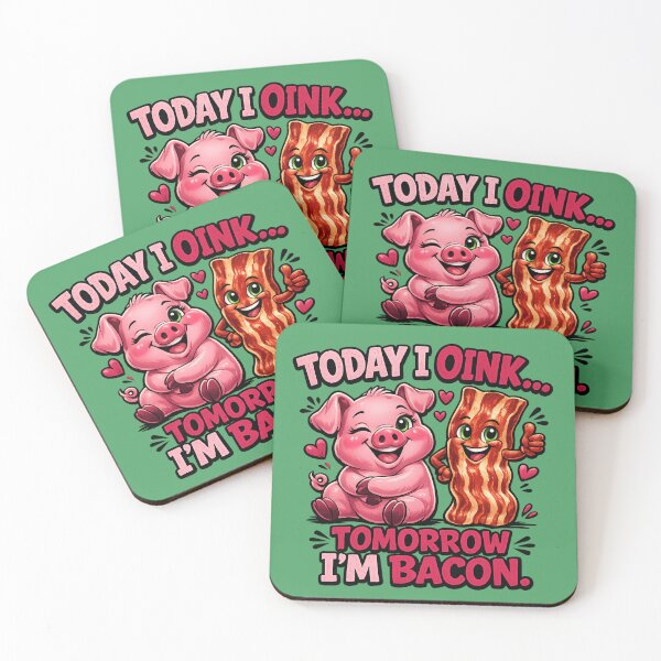 Item preview, Today I Oink... Tomorrow I'm Bacon | Funny Pig & Bacon Cartoon T-Shirt designed and sold by Aimetoi.