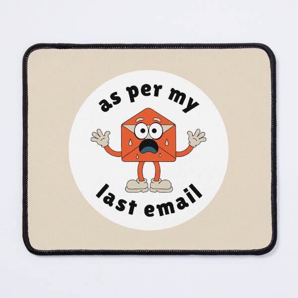 Item preview, As Per My Last Email Retro Envelope Mascot designed and sold by SlapHappyStudio.