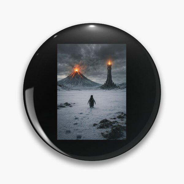 Item preview, Lonely Penguin walking into Mordor - penguin LotR designed and sold by IsoldeCeleste.