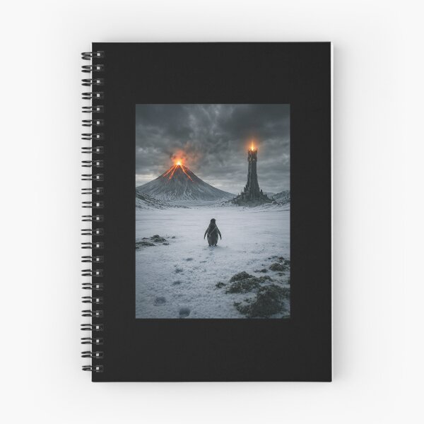 Item preview, Lonely Penguin walking into Mordor - penguin LotR designed and sold by IsoldeCeleste.