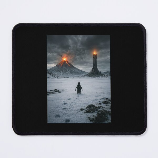 Item preview, Lonely Penguin walking into Mordor - penguin LotR designed and sold by IsoldeCeleste.