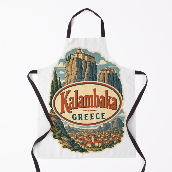 Item preview, Vintage Kalambaka Travel Label - Retro Greece Souvenir Art designed and sold by VisualArtsOasis.