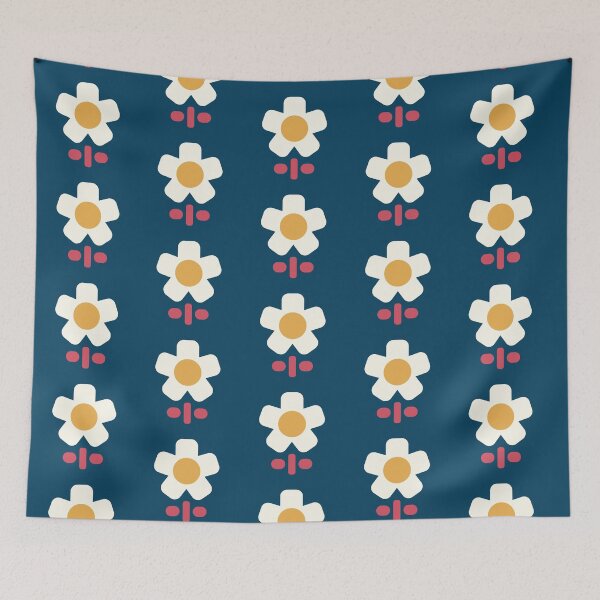 Item preview, Retro Cream Daisy Minimalist Boho Illustration designed and sold by ParadiseSh0p.