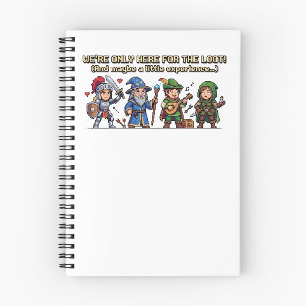 Item preview, We're Only Here For The Loot - Funny RPG Pixel Art Gamer Gift designed and sold by TontikDesign.