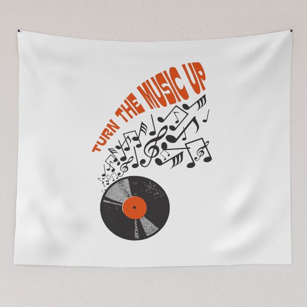Item preview, Retro Music Wall Art, Vinyl Record Poster, Music Room Décor, Music Note Digital Print, designed and sold by VisionGraphic.