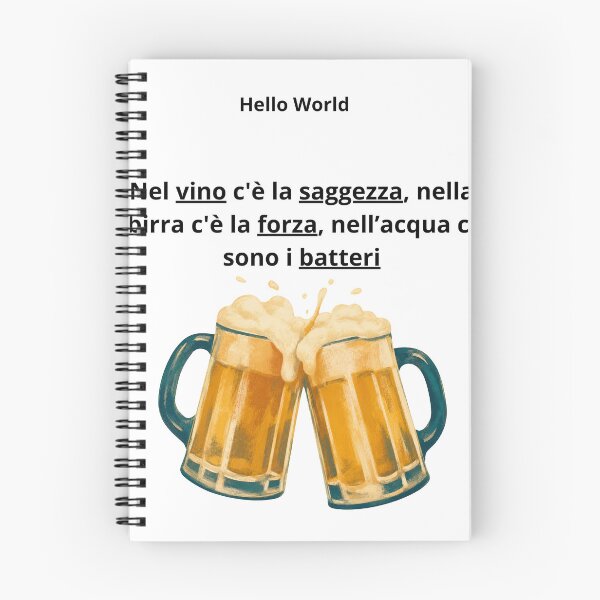 Item preview, Nel vino c'e' la saggezza nella birra la forza - Frase divertente designed and sold by SyntaxError404.