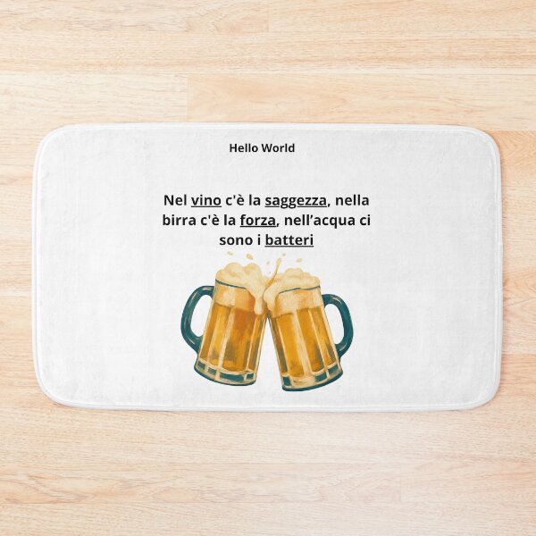 Item preview, Nel vino c'e' la saggezza nella birra la forza - Frase divertente designed and sold by SyntaxError404.