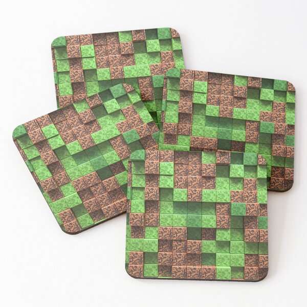 Item preview, Green brown blocky wall  world minecrafter pattern art 2026 designed and sold by Infdesigner.