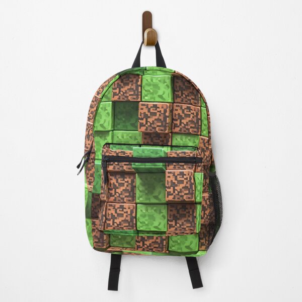 Item preview, Green brown blocky wall world minecrafter pattern art 2026 designed and sold by Infdesigner.