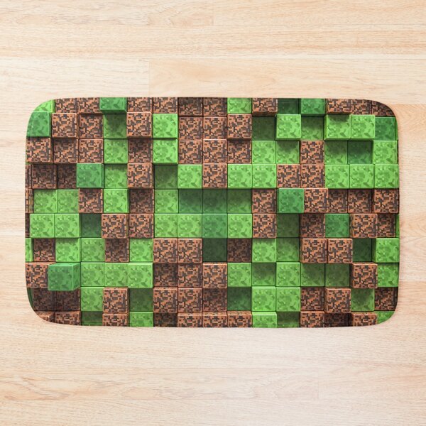 Item preview, Green brown blocky wall  world minecrafter pattern art 2026 designed and sold by Infdesigner.