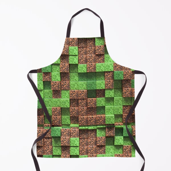 Item preview, Green brown blocky wall world minecrafter pattern art 2026 designed and sold by Infdesigner.