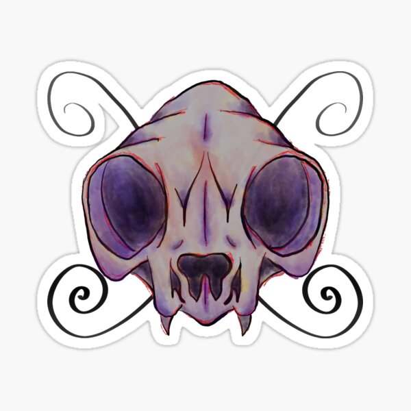 Cat skull Sticker