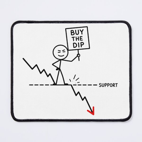 Item preview, Breaking Support Trader - Funny Buy The Dip Market Crash Art designed and sold by Ink Matrix.
