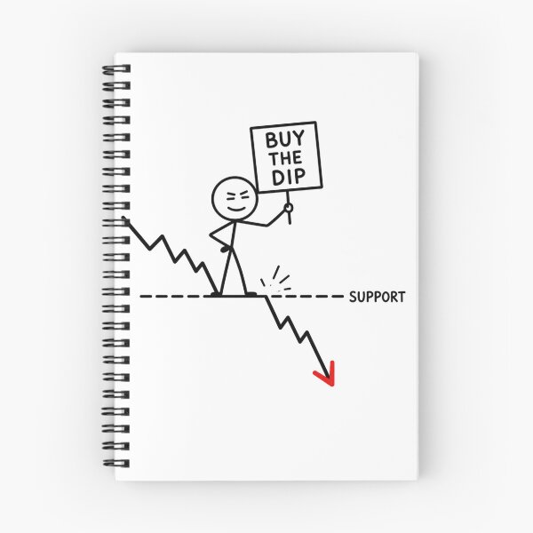 Item preview, Breaking Support Trader - Funny Buy The Dip Market Crash Art designed and sold by Ink Matrix.
