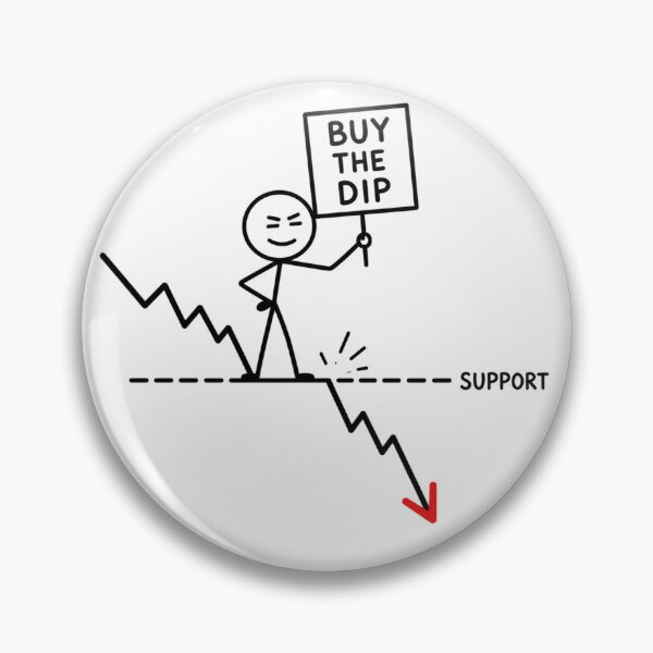 Item preview, Breaking Support Trader - Funny Buy The Dip Market Crash Art designed and sold by Ink Matrix.