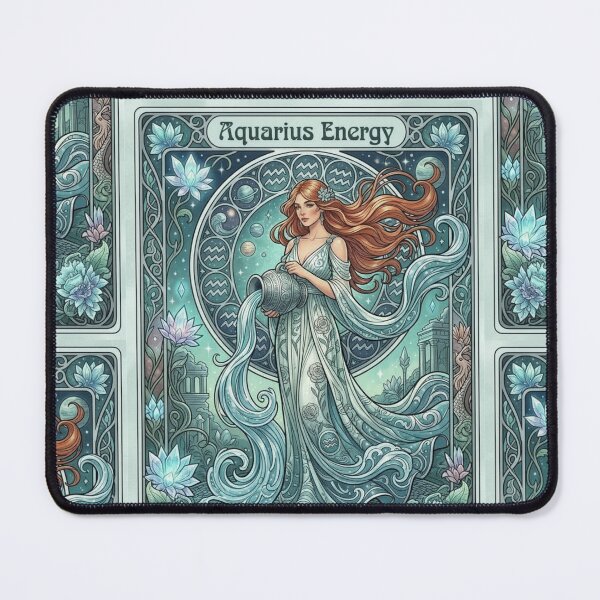 Item preview, Aquarius Energy — Feminine Water Bearer T‑Shirt, Pastel Astrology Gift designed and sold by RSDigitalPrintDesign.