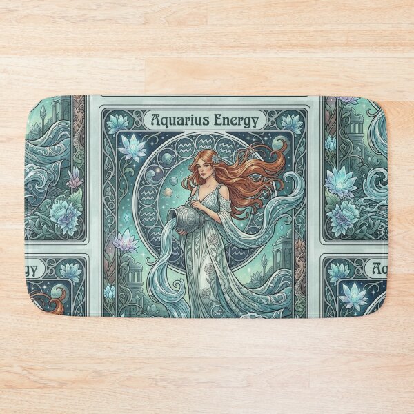 Item preview, Aquarius Energy — Feminine Water Bearer T‑Shirt, Pastel Astrology Gift designed and sold by RSDigitalPrintDesign.