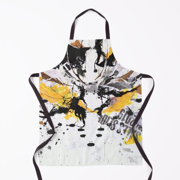 Item preview, Black and yellow inkblots collage designed and sold by ZebEddy.