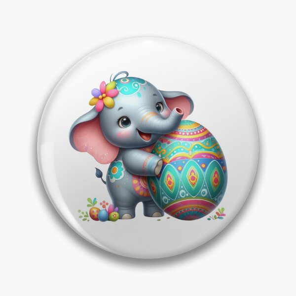 Item preview, Cute Elephant with Festive Egg designed and sold by Munsonlookfor.