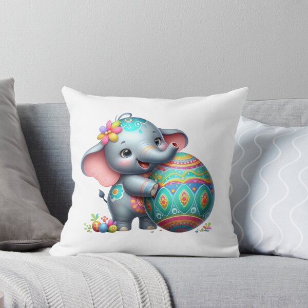 Item preview, Cute Elephant with Festive Egg designed and sold by Munsonlookfor.