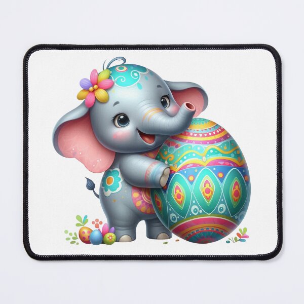 Item preview, Cute Elephant with Festive Egg designed and sold by Munsonlookfor.