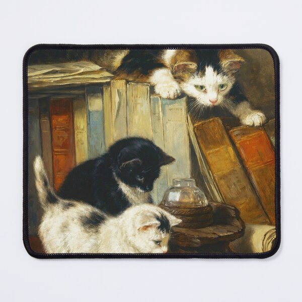 Item preview, Watching the Prey by Henriëtte Ronner-Knip (1890-1895) designed and sold by Vernissage-dart.