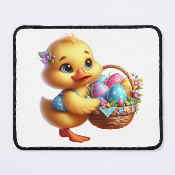 Item preview, Duckling with Easter Basket designed and sold by Munsonlookfor.
