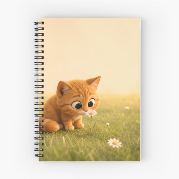 Item preview, Tiny Wonder – Curious Orange Kitten with Daisy designed and sold by bauschberts.