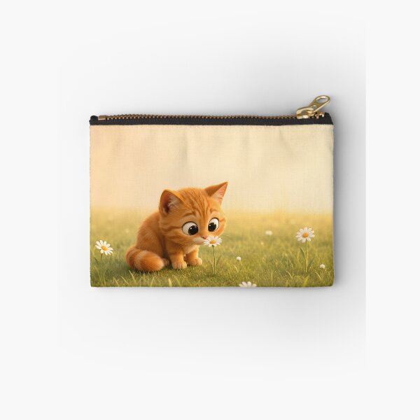 Item preview, Tiny Wonder – Curious Orange Kitten with Daisy designed and sold by bauschberts.