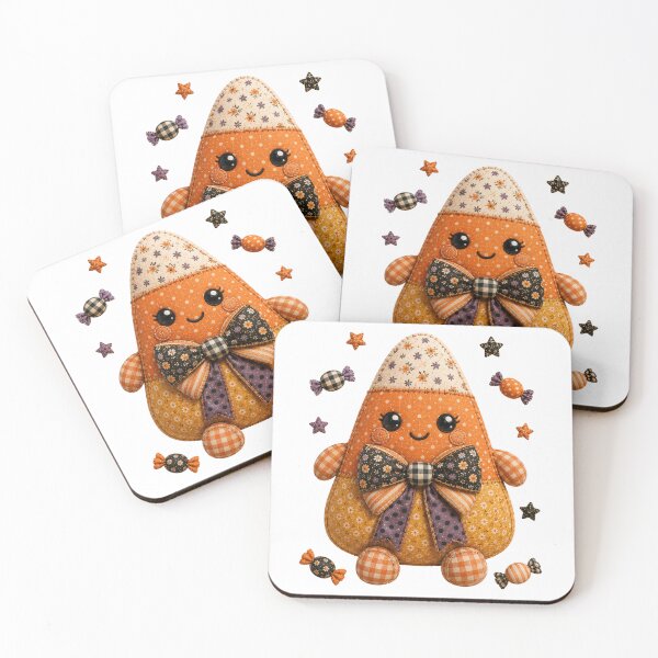 Item preview, Cute Patchwork Candy Corn | Farmhouse Autumn & Halloween Art designed and sold by DecoVibe.