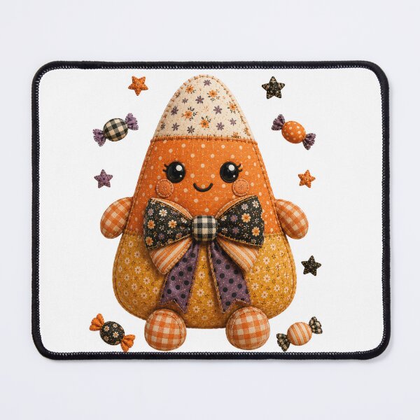 Item preview, Cute Patchwork Candy Corn | Farmhouse Autumn & Halloween Art designed and sold by DecoVibe.