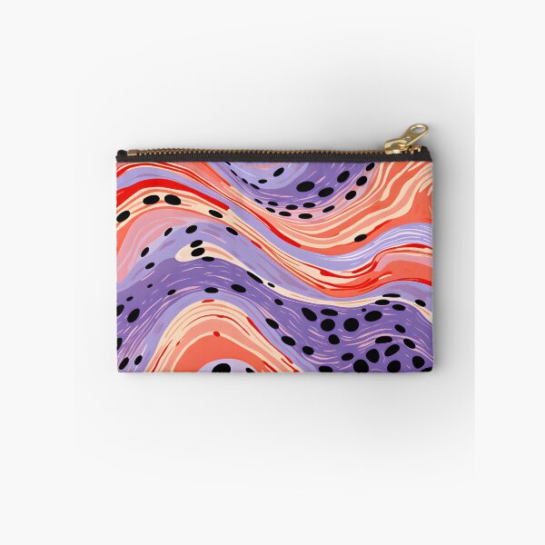 Item preview, Lavender Crimson Flow Abstract Pattern with Organic Waves designed and sold by GrinGalore.
