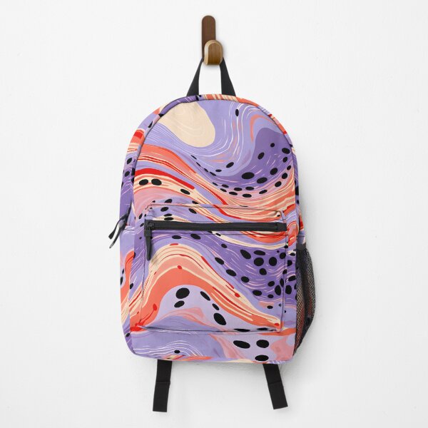 Item preview, Lavender Crimson Flow Abstract Pattern with Organic Waves designed and sold by GrinGalore.